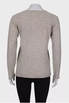 Cashmere sweater with slogan