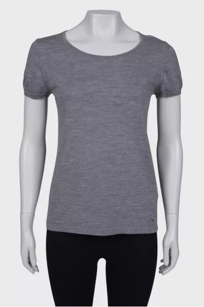 Gray wool T-shirt