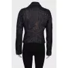 Jacket with studs and embroidery