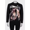 Black sweatshirt with print