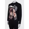 Black sweatshirt with print