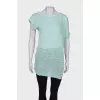 Green T-shirt with open sleeves