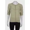 Green blouse with 3/4 sleeves