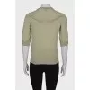 Green blouse with 3/4 sleeves