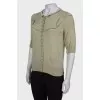 Green blouse with 3/4 sleeves