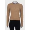 Wool beige sweater