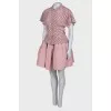 Polka dots silk suit