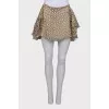 Silk skirt with ruffles on the sides