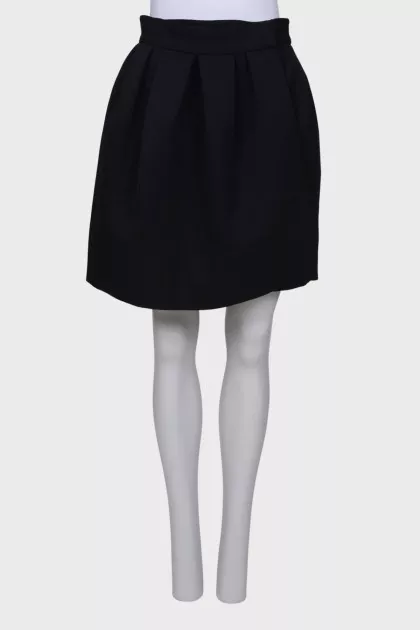Woolen black wrap skirt