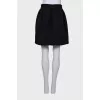 Woolen black wrap skirt