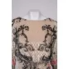 Dress with a textured pattern at the waist
