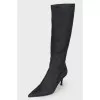 Textile boots with brand logo