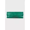 Green leather clutch