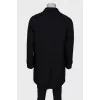 Men's black wool coat