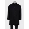 Men's black wool coat