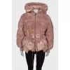 Combined insulated pink jacket