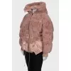 Combined insulated pink jacket