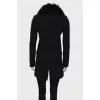 Black coat with fur collar