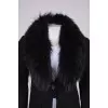 Black coat with fur collar