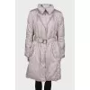 White down jacket on the belt