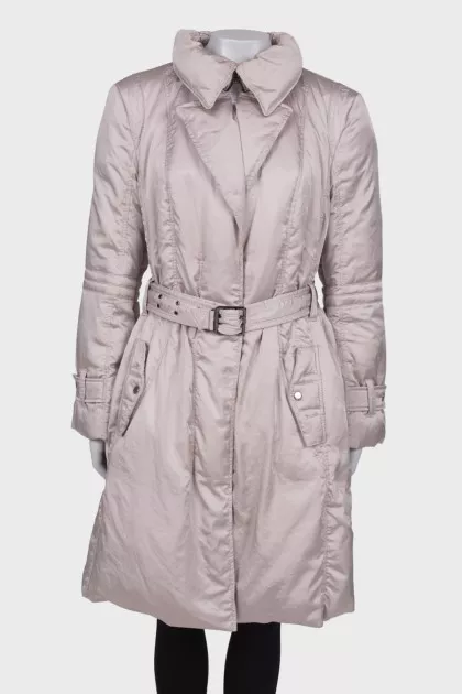 White down jacket on the belt
