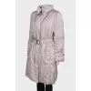 White down jacket on the belt