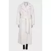 White maxi fur coat