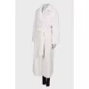White maxi fur coat