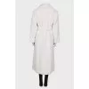 White maxi fur coat