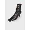 Square toecap ankle boots