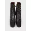 Square toecap ankle boots
