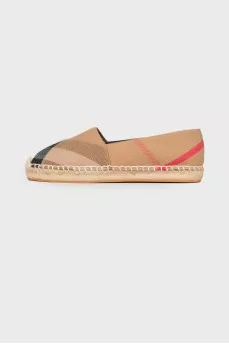 Checked textile espadrilles