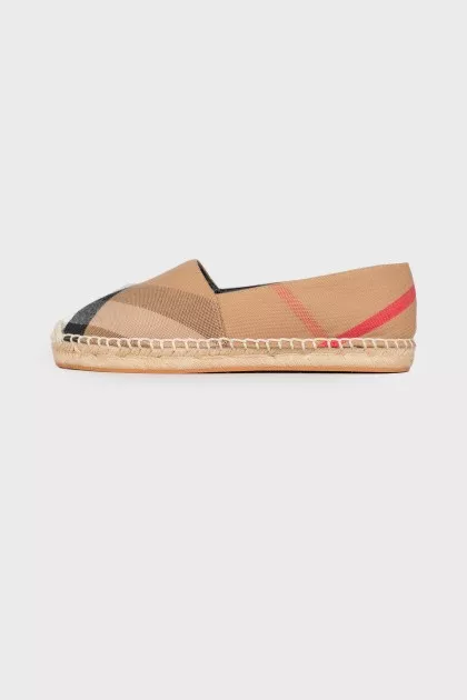 Checked textile espadrilles