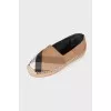 Checked textile espadrilles