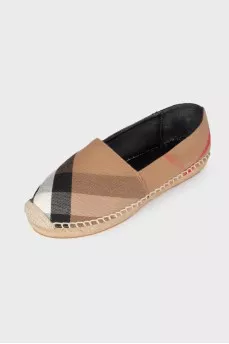 Checked textile espadrilles