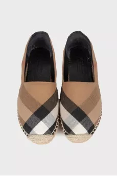 Checked textile espadrilles