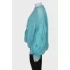 Light blue knitted cropped pullover