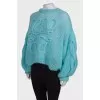 Light blue knitted cropped pullover