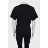 Black printed T-shirt