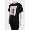 Black printed T-shirt
