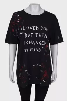 T-shirt with paint print