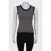 Black and white T-shirt with lurex