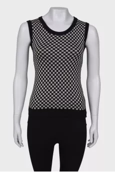 Black and white T-shirt with lurex
