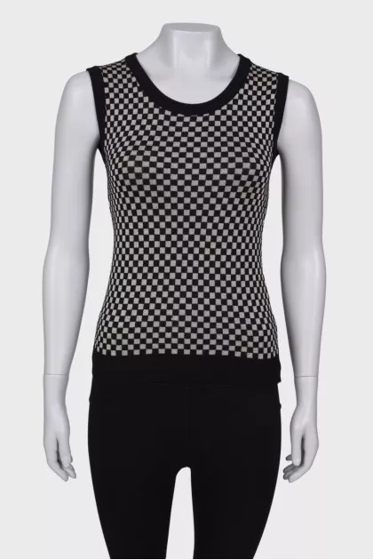 Black and white T-shirt with lurex