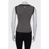 Black and white T-shirt with lurex