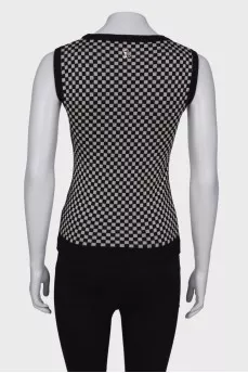 Black and white T-shirt with lurex