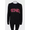 Black pullover with logo