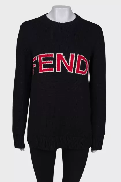 Black pullover with logo