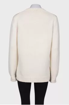 White pullover with logo