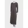 Glen weave maxi dress